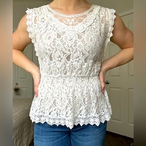 Lacy white top